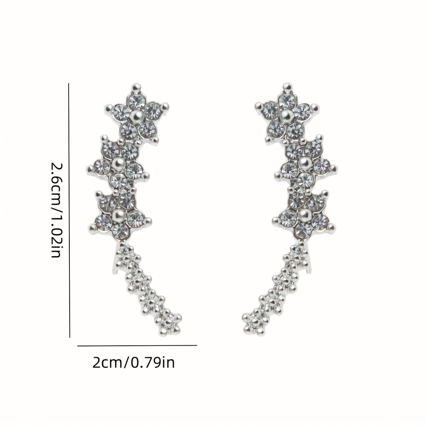 Luxury Floral Rhinestone Earrings