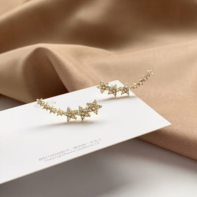 Luxury Floral Rhinestone Earrings