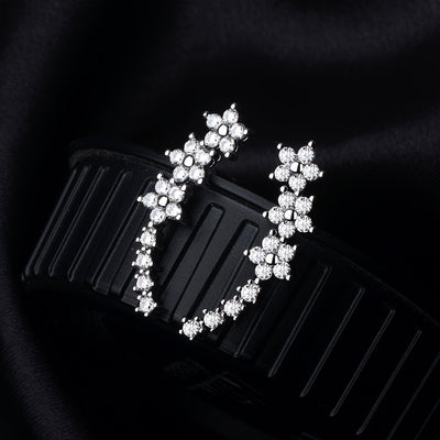 Luxury Floral Rhinestone Earrings