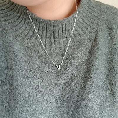 Shining Alphabet Pendant Necklace