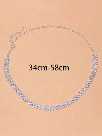 Elegant Rhinestone Collar Necklace