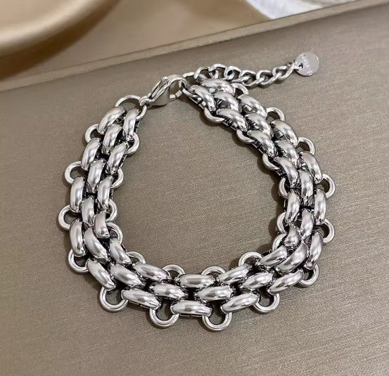 Vintage Chain Silver Bracelet
