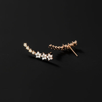 Luxury Floral Rhinestone Earrings